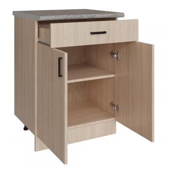 Стол разделочный 60 венге светлое (1 ящик), столешница гранит пёстрый