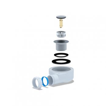 Сифон для душ.поддона 50*40 h 53 Сlick-Clack(сетка) Ani Е450CLS АНИ пласт