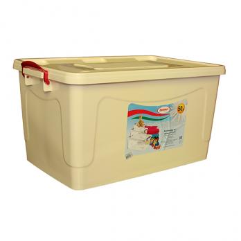 Контейнер д/хранения 50л слон.кость/красный перламутр