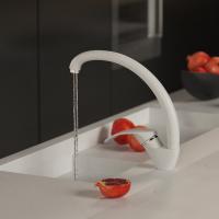 Смеситель для кухни 35к MIXLINE ML-GS02 (341) ультра белый высок. излив