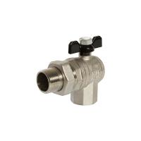 Кран шаровой со сгоном угловой 1'' бабочка VRT®