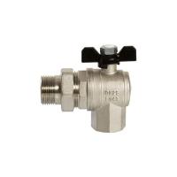 Кран шаровой со сгоном угловой 1'' бабочка VRT®