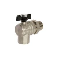 Кран шаровой со сгоном угловой 1'' бабочка VRT®