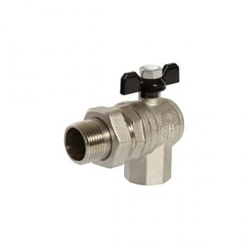Кран шаровой со сгоном угловой 1'' бабочка VRT®