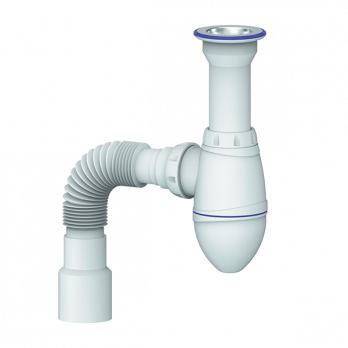 Сифон 1 1/2*40 А120 литой выпуск, с гофрой 40*40*50  UNICORN