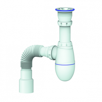 Сифон 1 1/2*40 В220 с гофрой 40*40*50 UNICORN