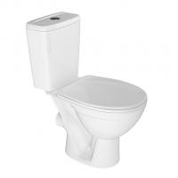 Унитаз-компакт "Соло Люкс м/лифт" белый (гориз, нижн, сид. полип. м/лифт, 2-кн.арм.) (Rosa)