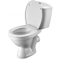Унитаз-компакт "Паллада" полипропилен (гориз.вып. нижн.подв, 2-кн.арм. Уклад,сид.) (Santek)