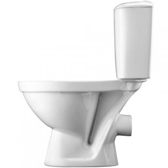 Унитаз-компакт "Паллада" полипропилен (гориз.вып. нижн.подв, 2-кн.арм. Уклад,сид.) (Santek)