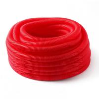 Гофра защитная 20/18 для труб PEX и PERT диам 16 КРАСНАЯ (50 м) VRT