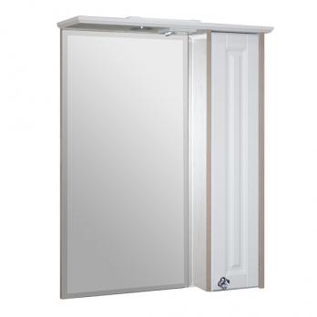 Зеркальный шкаф "ВЕРСАЛЬ-62" белое дерево правый с подсветкой(ПВХ)