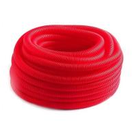 Гофра защитная 32/27,5 для труб PEX и PERT диам 20,26 КРАСНАЯ (50 м) VRT