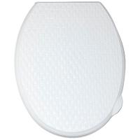 Сиденье для унитаза "Универсал Декор" РОТАНГ белое Виолет