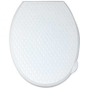 Сиденье для унитаза "Универсал Декор" РОТАНГ белое Виолет