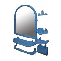 Набор д/ван ком с зерк ОЛИМПИЯ (6 пред) голубой