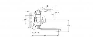Смеситель для ванны 1-Х. с корот. изливом Ф35 LOF3-A033