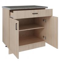 Стол разделочный 80 венге светлое (дуб млечный) (1 ящик), столешница гранит пёстрый