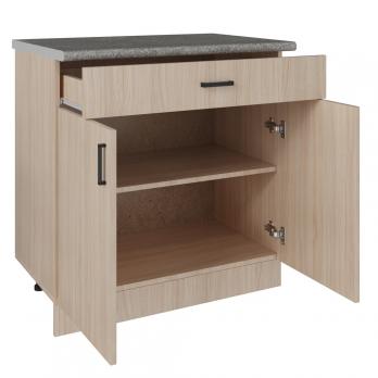 Стол разделочный 80 венге светлое (дуб млечный) (1 ящик), столешница гранит пёстрый