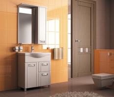 Зеркальный шкаф "Альфа-64 " левый с подсветкой (высота 800) (ПВХ)