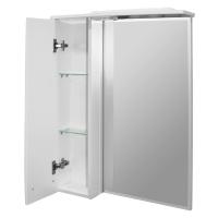 Зеркальный шкаф "Альфа-64 " левый с подсветкой (высота 800) (ПВХ)