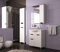 Зеркальный шкаф "ПРОМЕТЕЙ" левый с подсветкой(ПВХ)