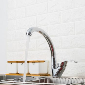 Смеситель для кухни 35к F4136-B FRAP бок.ручка ( выс.пов. излив, п/шпильку, хром, силумин)