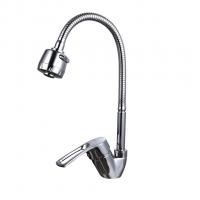 Смеситель для кухни 40к F43701-B FRAP бок.ручка (гибкий излив, п/гайку, хром, силумин)