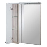 Зеркальный шкаф "ВЕРСАЛЬ-62" белое дерево левый с подсветкой(ПВХ)