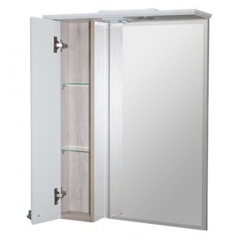 Зеркальный шкаф "ВЕРСАЛЬ-62" белое дерево левый с подсветкой(ПВХ)