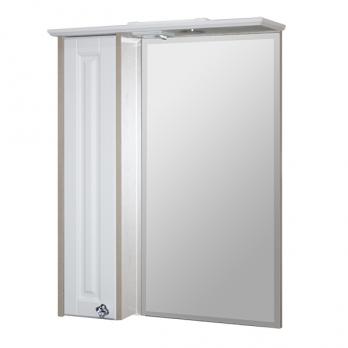 Зеркальный шкаф "ВЕРСАЛЬ-62" белое дерево левый с подсветкой(ПВХ)