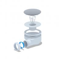 Сифон для душ.поддона 90*40 h 53 Ani Е350VAL вальцовка АНИ пласт