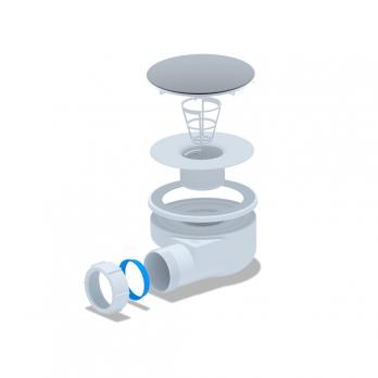 Сифон для душ.поддона 90*40 h 53 Ani Е350VAL вальцовка АНИ пласт