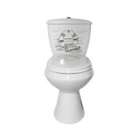 Унитаз-компакт "Элисса Стандарт" ДЕКОР круг (кос,НИЖН, сид.полипроп, арм) (Ст.Оскол)