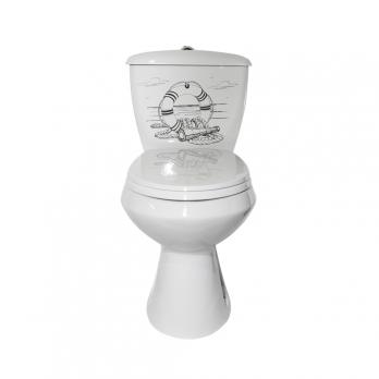 Унитаз-компакт "Элисса Стандарт" ДЕКОР круг (кос,НИЖН, сид.полипроп, арм) (Ст.Оскол)