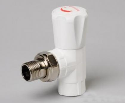 Кран американка шар 25-3/4" угловой PP-R БЕЛЫЙ