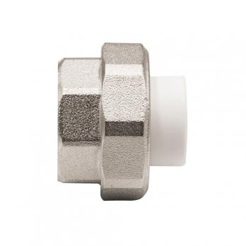 Муфта комб. разъемная, вн 20х1" EVER® plast БЕЛЫЙ (Россия)