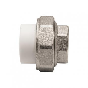 Муфта комб. разъемная, вн 20х1/2" EVER® plast БЕЛЫЙ (Россия)