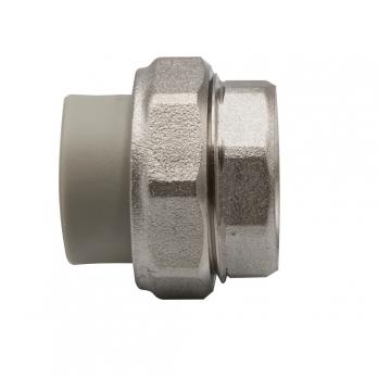 Муфта комб. разъемная, вн 20х3/4'' EVER® plast  СЕРЫЙ (Россия)