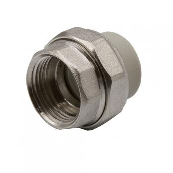 Муфта комб. разъемная, вн 20х3/4'' EVER® plast  СЕРЫЙ (Россия)