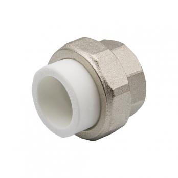 Муфта комб. разъемная, вн 25х1" EVER® plast  БЕЛЫЙ (Россия)
