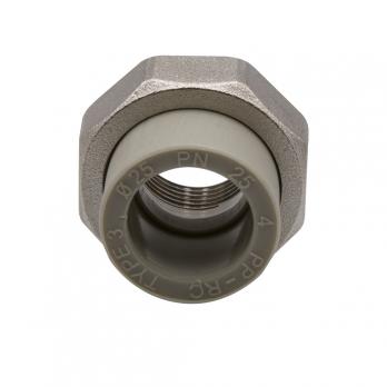 Муфта комб. разъемная, вн 25х3/4'' EVER® plast   СЕРЫЙ (Россия)