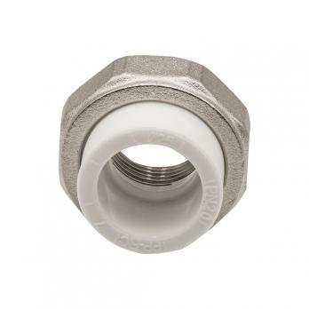 Муфта комб. разъемная, вн 25х3/4" EVER® plast БЕЛЫЙ (Россия)