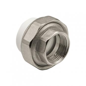 Муфта комб. разъемная, вн 25х3/4" EVER® plast БЕЛЫЙ (Россия)