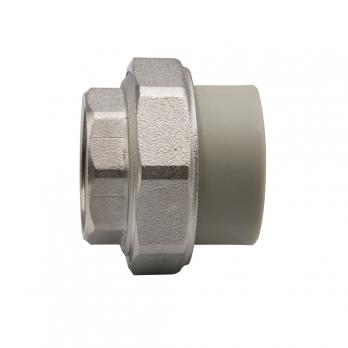 Муфта комб. разъемная, вн 32х1'' EVER® plast   СЕРЫЙ (Россия)