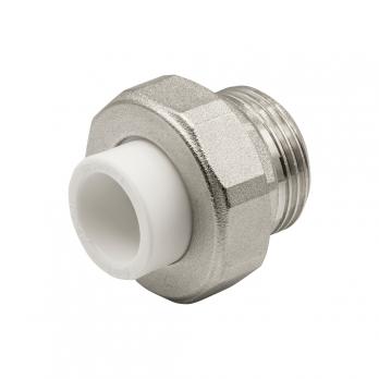 Муфта комб. разъемная, нар 20х1" EVER® plast  БЕЛЫЙ (Россия)