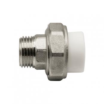 Муфта комб. разъемная, нар 20х1/2'' EVER® plast  БЕЛЫЙ (Россия)