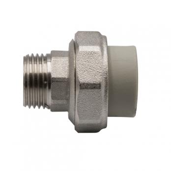 Муфта комб. разъемная, нар 20х1/2'' EVER® plast  СЕРЫЙ (Россия)