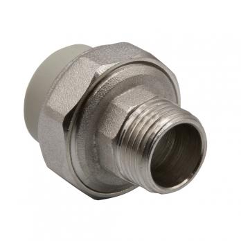 Муфта комб. разъемная, нар 20х1/2'' EVER® plast  СЕРЫЙ (Россия)