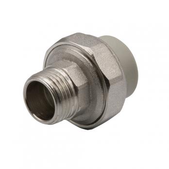 Муфта комб. разъемная, нар 20х1/2'' EVER® plast  СЕРЫЙ (Россия)