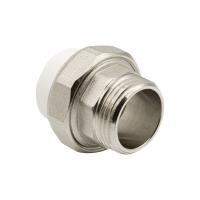 Муфта комб. разъемная, нар 25х1" EVER® plast  БЕЛЫЙ (Россия)